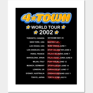 4Town world tour dates 2002 concert tee Posters and Art